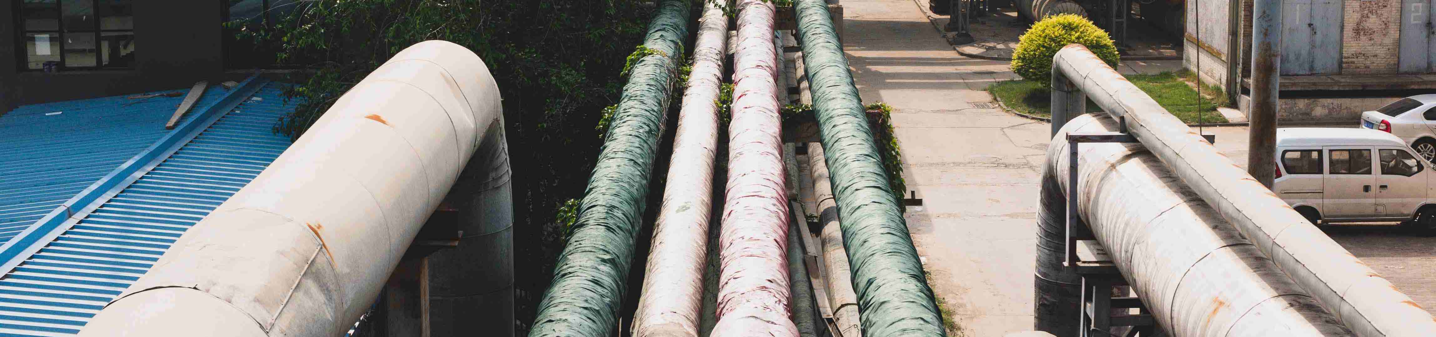 large colorful plumbing pipes to represent pipelines